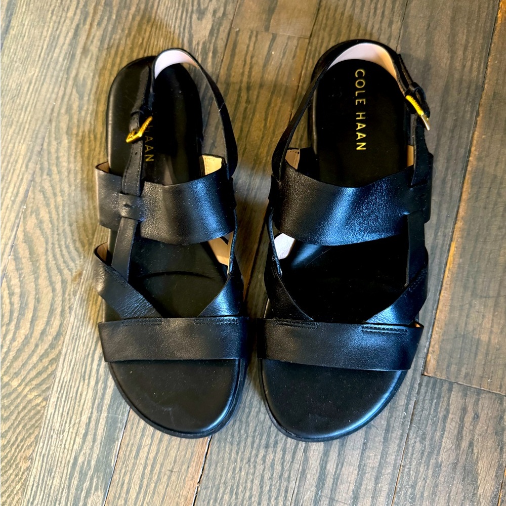 Cole Haan Black Strappy Sandals